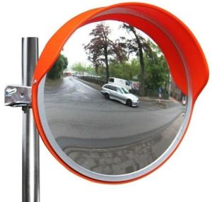 Road Safety Convex Mirror, Color : Orange, Silver for Outdoor