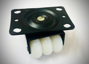 Plastic Revolving Wheel Castor, Color : White