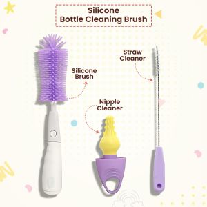 Plastic Feeding Bottle Brushes, Color : Blue, Green, Red