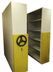 Office Mobile Storage System, Color : White Yellow