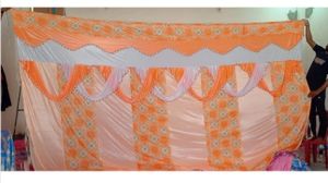 Polyester Frilled Wedding Tent Curtain