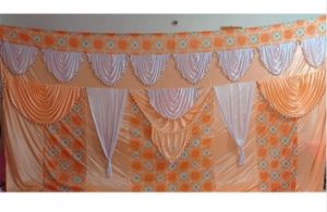 Orange White Tent Curtain