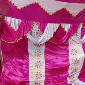 Polypropylene Pink Color Tent Curtain, Design Type : Customized