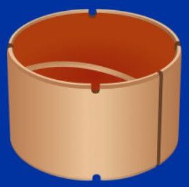 DP4-B Metal-Polymer Bronze Backed PTFE Plain Bearing