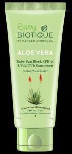Biotique Aloevera Baby Sun Block Spf20 Sunscreen 50g