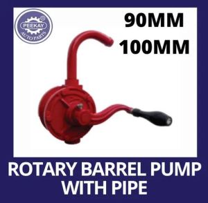 Rotary Barrel Pump With Pipe, Brand Name : Peekay 90mm & 100mm