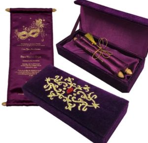 Royal Velvet Scroll Invitation Card