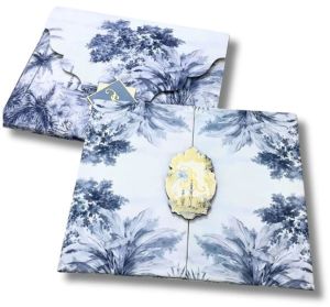 Tropical-themed Wedding Card