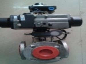 Teflon Lined 3 Way Ball VALVE-FLANGED Ends