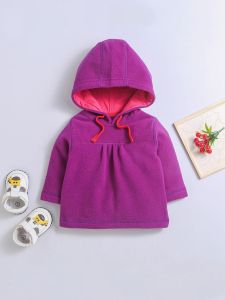 Long Sleeve Purple Hoodies Sweatshirts For Unisex Baby