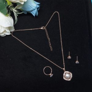 3-piece Rose Gold Pendant Set