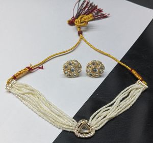 Bridal Choker Necklace and Earring Set