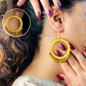Resin Gold-Tone Hoop & Dangler Earrings, Brand Name : NIPSTec