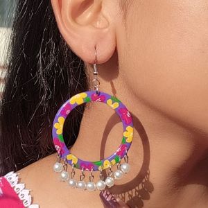 Meenakari Hoop Earrings