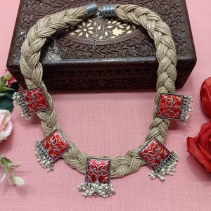 Meenakari Pearl Jute Jewelry, Brand Name : NIPSTec