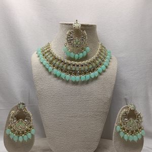 Silver-Plated Kundan Choker Set
