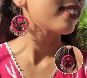 Stylish Lotus Resin Earrings