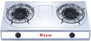 Multiples Cooktops Rico Gas Stove SS Double GS1510