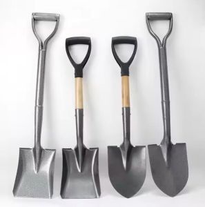 Coated Metal Hand Shovel, Color : Multiple, Handle Material : Wood