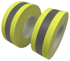 Cotton Reflective Fabric Tape, Color : Yellow/orange for Safety