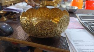 Brass Fruit Bowls, Color : Golden 6inch Diameter