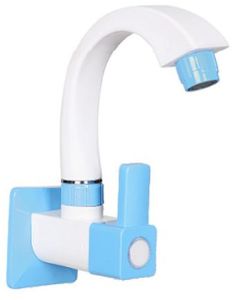 Cubic Collection Ptmt Sink Cock, Color : White, Blue