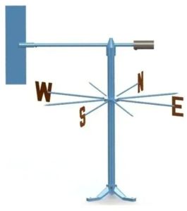 Plain Aluminum Wind Vane for Air Flow Direction