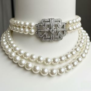 Classic Faux Pearl Choker Necklace