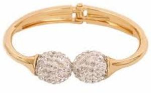 Crystal Studded Brass Bracelet