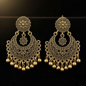 Ethnic Brass Chandbali Earrings