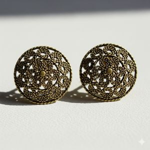 Everyday Brass Studs with Filigree Work