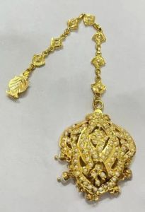 Minimalist Gold Plated Maang Tikka