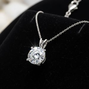 Sparkling Solitaire Artificial Diamond Necklace