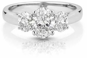 Three Stone Artificial Diamond Ring