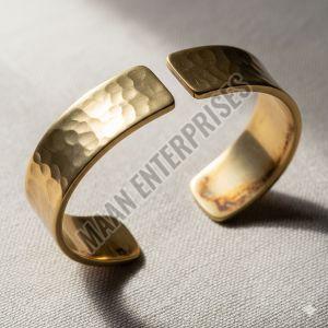Adjustable Brass Cuff Bracelet, Color : Polished Gold Tone