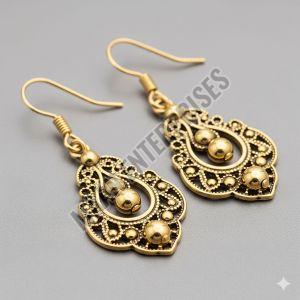 24k Gold-plated Gold Plated Brass Dangle Earrings Elegant Classic