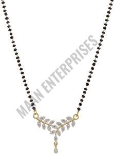 Brass Mangalsutra with Artificial Diamond Pendant