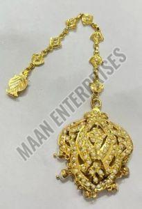 High-polish Gold-plated Brass Minimalist Gold Plated Maang Tikka