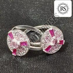 Brass Stone Studded Toe Rings Festive, Saree Wear