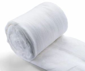 Plain Pure Cotton Gamjee Roll, Color : White, Width : 10cm