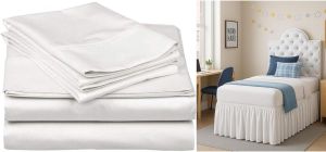 Twin XL 38 White Bed Sheet Set