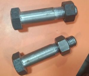 Steel Turn Fitted Bolts WITH Nut, Color : Silver Assorted Sizes