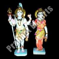 Marble Shiv Parvati Standing Statue