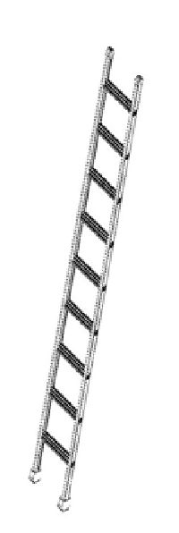 Single straight Ladder with 63mm hollow wide steps