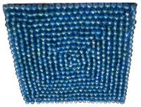 Glass Beaded Coaster (Blue Glass Beads)