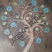 Floral Tree Painted Mural Tile