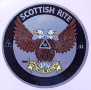 2.5 DIA SCOTTISH RITE DOUBLE HEADED EAGLE LAMINATED  Decals