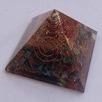 Mix Chakra Stone Orgone Pyramid