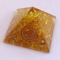Yellow Orgone Energy Chakra Pyramid