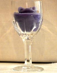 Purple  Glass Candle Fancy Items with Holders